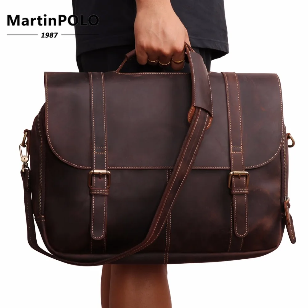 

Leather Genuine Leather Briefcases Men Handbag Natural Real Cowhide Business Shoulder Bag Hand bags porte document High Quality