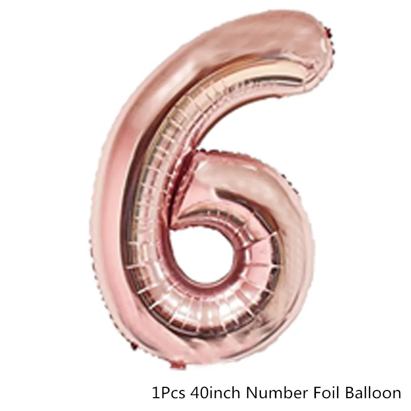 Chicinlife Rosegold конфетти вышивка «звёздочки» или «бриллианты» шар День рождения номер Фольга шар для помолвки, свадьбы, годовщины Декор поставки - Цвет: 6
