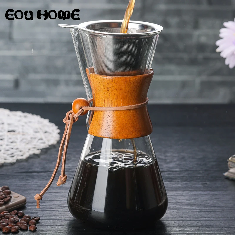 Buy 550ML High borosilicate Glass Pour over Coffee
