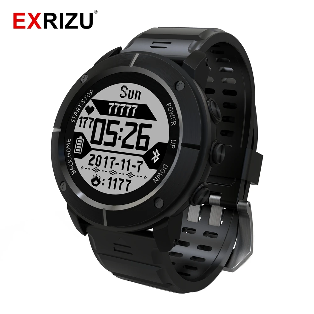 US $71.49 Exrizu Uw80c Gps Navigation Outdoor Sport Smart Watch Heart Rate Monitor Bluetooth Smartwatch Fitness Tracker Compass Altimeter