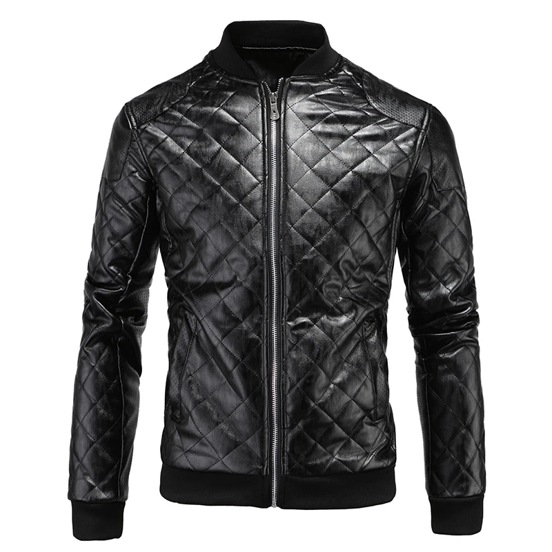 2017 new Faux Jacket Leather Mens Large Size PU Stylish Leather Jackets