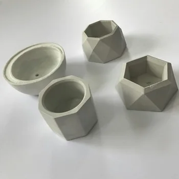 

3D Concrete Planter Cactus Cement Silicone Mold DIY Clay Craft Flower Pot Mold Silicone Ceramic Plaster Vase Mould