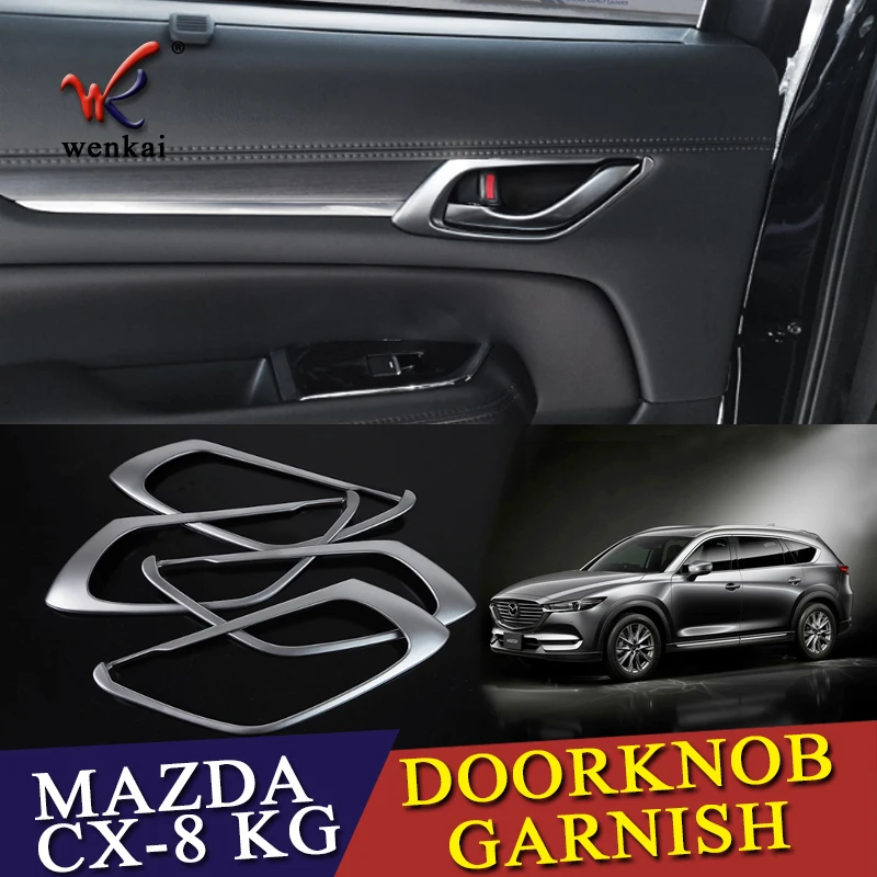 

WENKAI For MAZDA CX-8 CX8 KG 2018 Car Door Handle Bowl Covers ABS Chrome Trim Chromium Styling Interior Decoration Accessories
