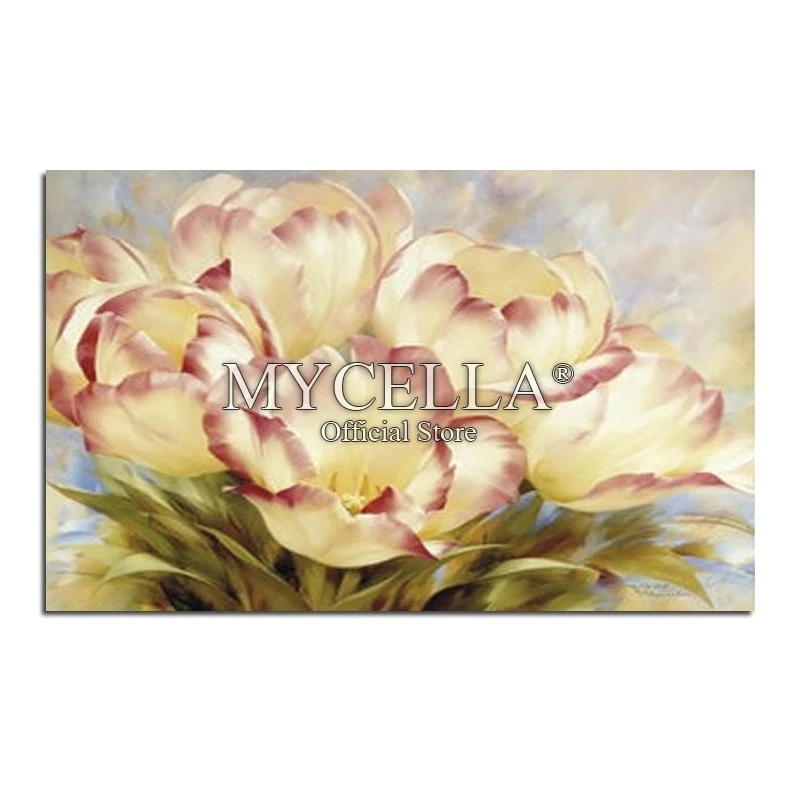 

5D DIY Diamond Painting Cross Stitch Tulip Flowers Home Decor Needlework Full Round Rhinestone Mosaic Diamond Embroidery Crafts