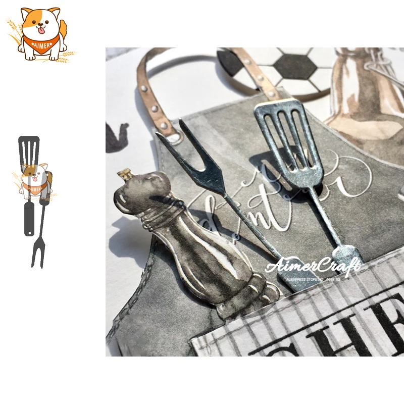 

2PCS/Lot Kitchenware Metal Cutting Dies Scrapbooking Stencil For DIY Paper Card Decorative Embossing Die Cut Craft Dies New 2019