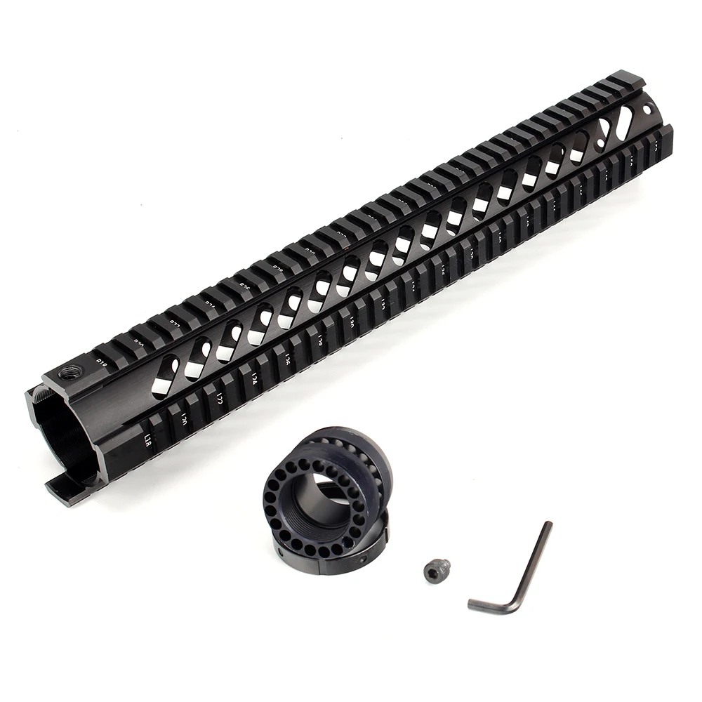 ohhunt Tactical T-Series 15 Inch Free Float Quad Picatinny Rail Handguard Installs On Standard Carbine Length AR15 M16 Rifles (6)