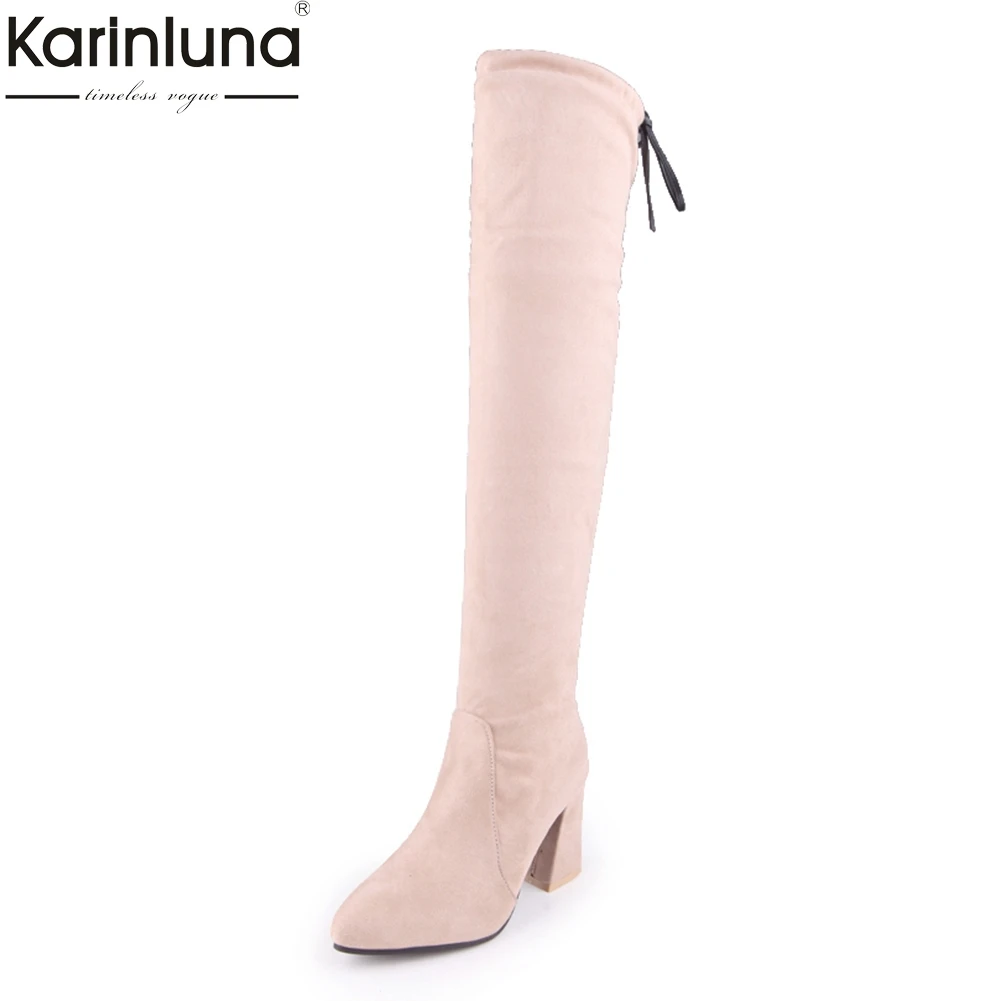 

Karinluna Wholesale Fashion Plus Size 32-50 Sexy Elegant over-the-knee Boots High Heels women's Shoes Top Quality Woman Boots