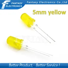 100 шт. желтый свет-светодиоды желтый желтеть 5 мм led