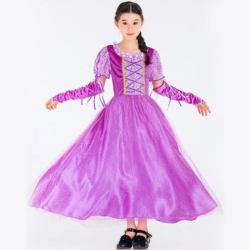 

Free shipping 2018 New Halloween children's clothing European and American lolita princess cosplay costume long dress JQ-1154