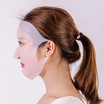 

Reusable Silicone Face Mask Cover Moisturizing Prevent Mask Essence Evaporation Effective Absorption Beauty Hydrating Mask Cover