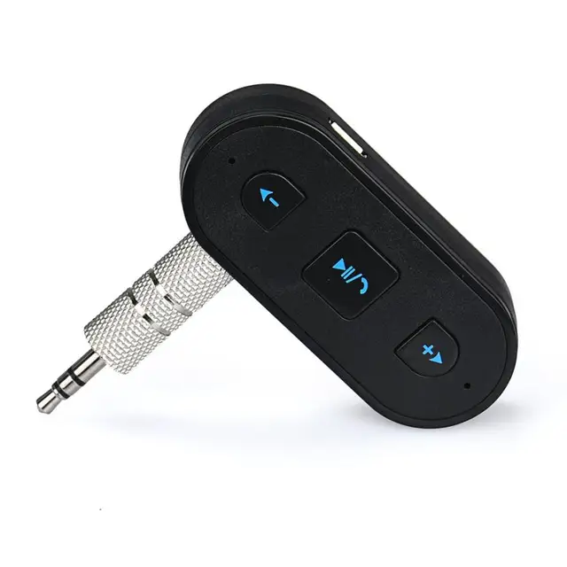 Portable Wireless Bluetooth Audio Connector Black 3.5mm Creative Car