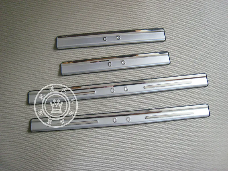 

High quality stainless steel Scuff Plate/Door Sill Protector Sticker Car Styling For 2009-2012 VW PASSAT CC