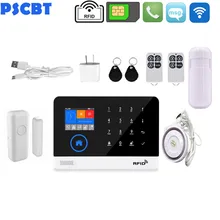 WIFI GSM Security Alarm Kit APP Control RFID LCD Voice Touch Keypad Alert System Home Smart System