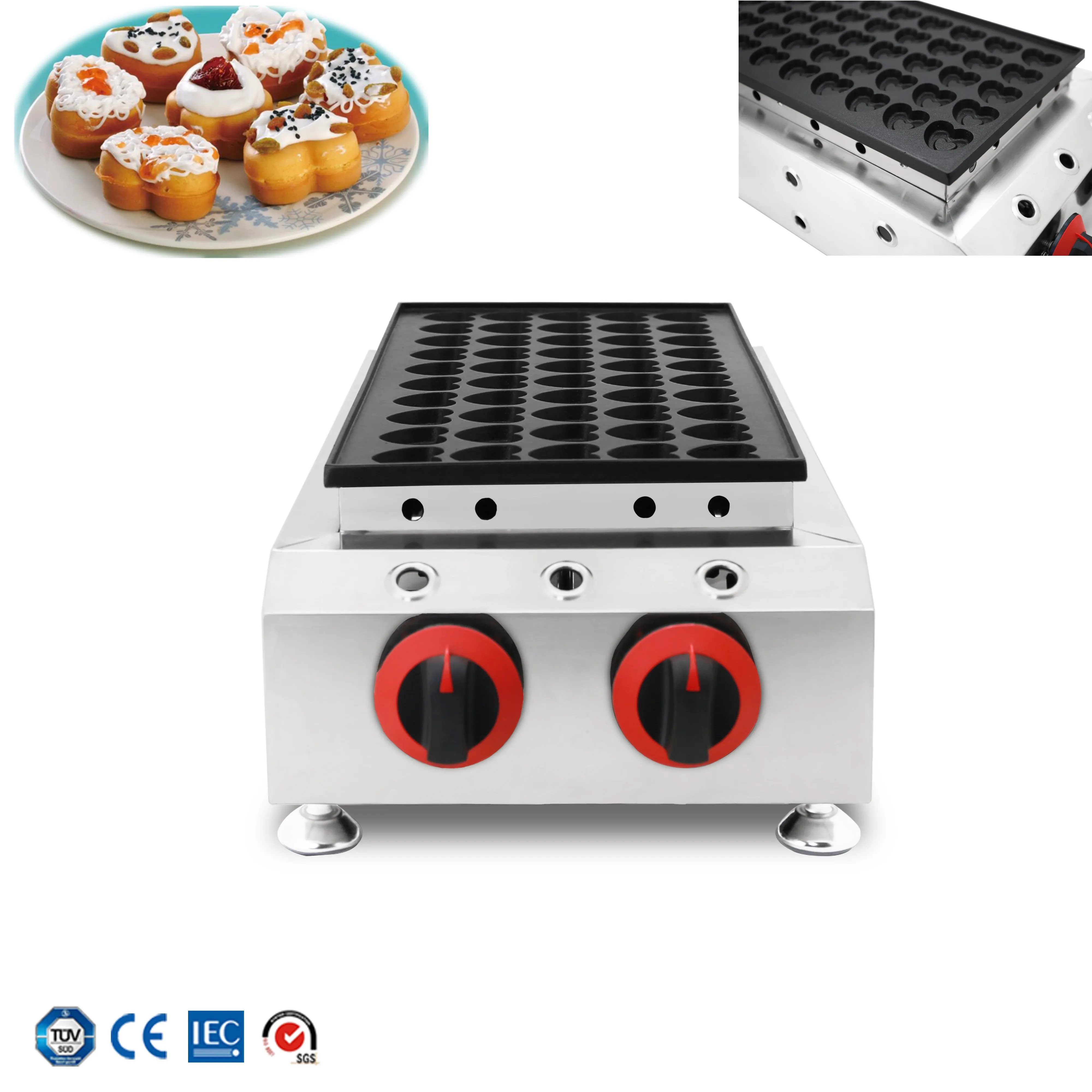Вафли в форме сердца машина мини LPG газ голландское печенье гриль poffertjes чайник