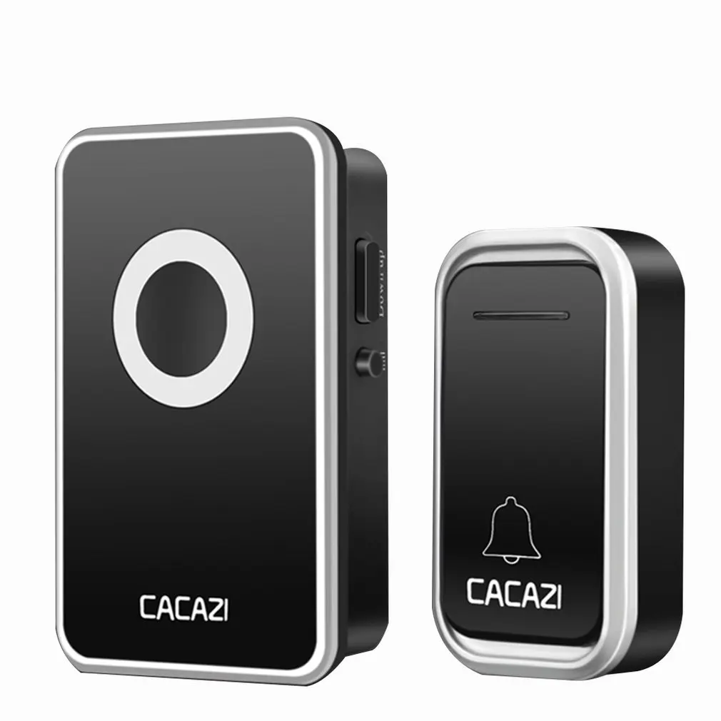 

Cacazi V018F Waterproof Home Wireless Doorbell 300M Remote LED Light 1 Button 1 Receiver Cordless Door Bell Chimes