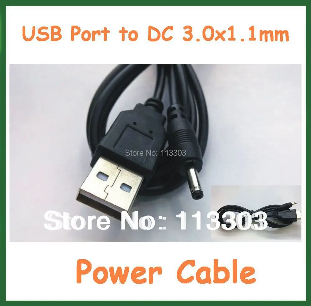 

20pcs Power Cable USB Male to DC 3.0x1.1mm USB Lead Charger Cable for Tablet Huawei MediaPad 7 Ideos S7,S7-Slim,S7-301U,S7-301W