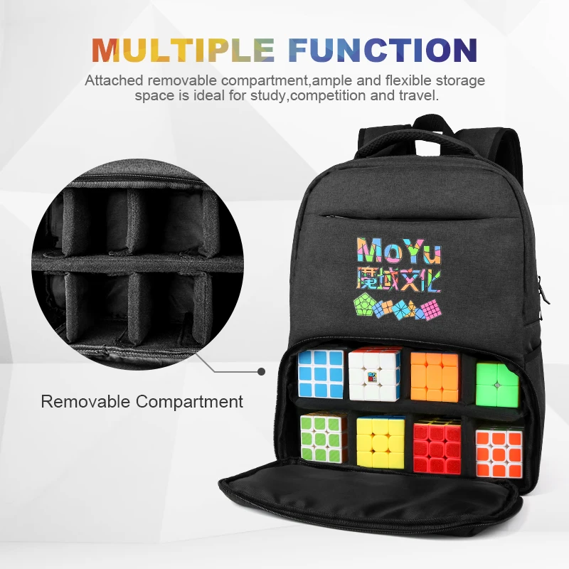 Original MoYu Magic Cube Backpack Big Bag For 2x2x2 3x3x3 Puzzle 4x4x4  Speed Timer 5x5x5 Cubo Magico Educational Toys Kids Games