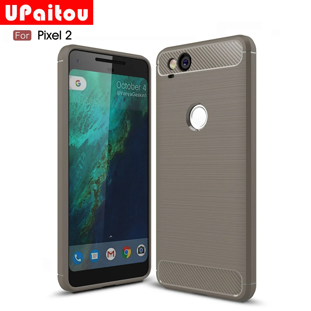 UPaitou For Google Pixel 2 Case Ultra Slim Thin Carbon Fiber Scratch Resistant Soft TPU Back Cover for Pixel2 2017 |