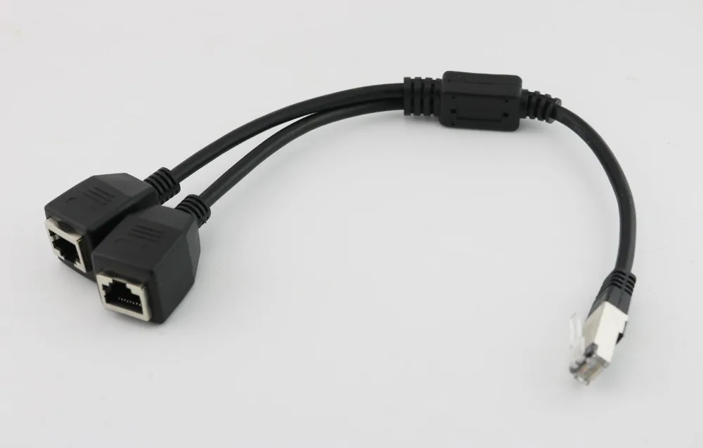 1 шт. RJ45 Штекерный К 2x гнездовой порт Ethernet LAN сетевой адаптер сплиттер
