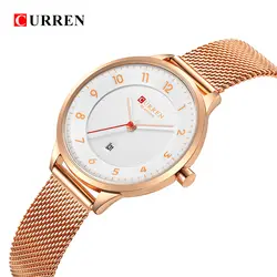 Curren 9035B модные женские часы Нержавеющая сталь золотые часы женщины Curren Лидер продаж женские часы кварцевые женские часы