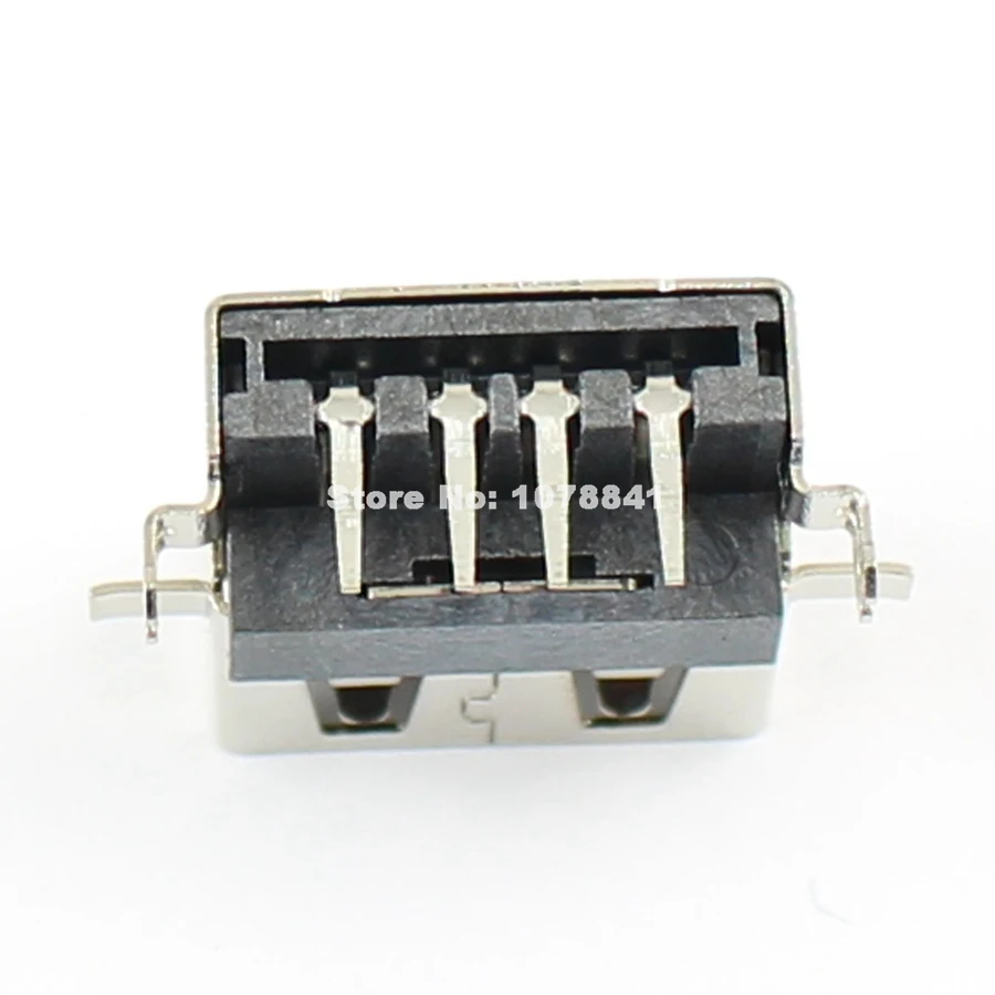 20 шт. в партии 4 контактный разъем USB прямоугольный PCB|4 pin female|4 female connector4 pcb connector |