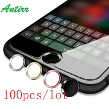 Бренд Antirr 100 шт. Поддержка отпечатков пальцев Touch ID алюминиевые металлические домашние наклейки для кнопок для iPhone 7 7 Plus 6 6 S Plus 5 5S SE 5C
