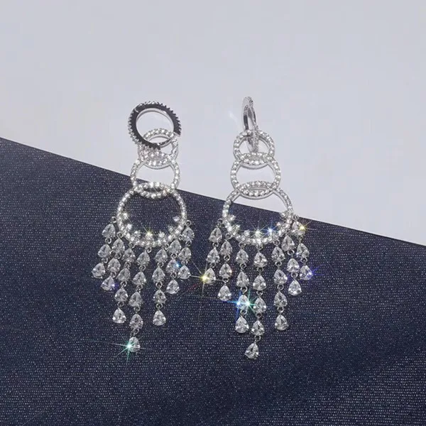 

Designer Fashion 925 Sterling Silver Jewelry 3A Cubic Zirconia Party Earring