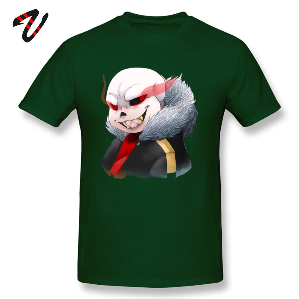 Underfell Sans Unique Tops & Tees Short Sleeve for Men 100% Cotton NEW YEAR DAY O Neck T-shirts Fitness Tight Tee Shirts Classic Underfell Sans 17008 dark