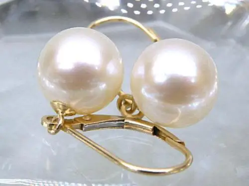 

Selling >SUPER! 9.2mm perfect round white akoya pearl dangle earring Selling over silve