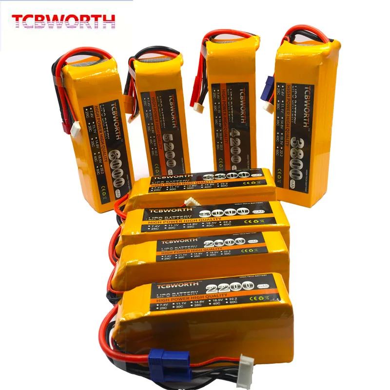 6 S RC игрушки LiPo Батарея 22 2 V 2800 3300 3800 4200 4500 5200 6000 мА/ч 25C 35C 60C для дистанционно