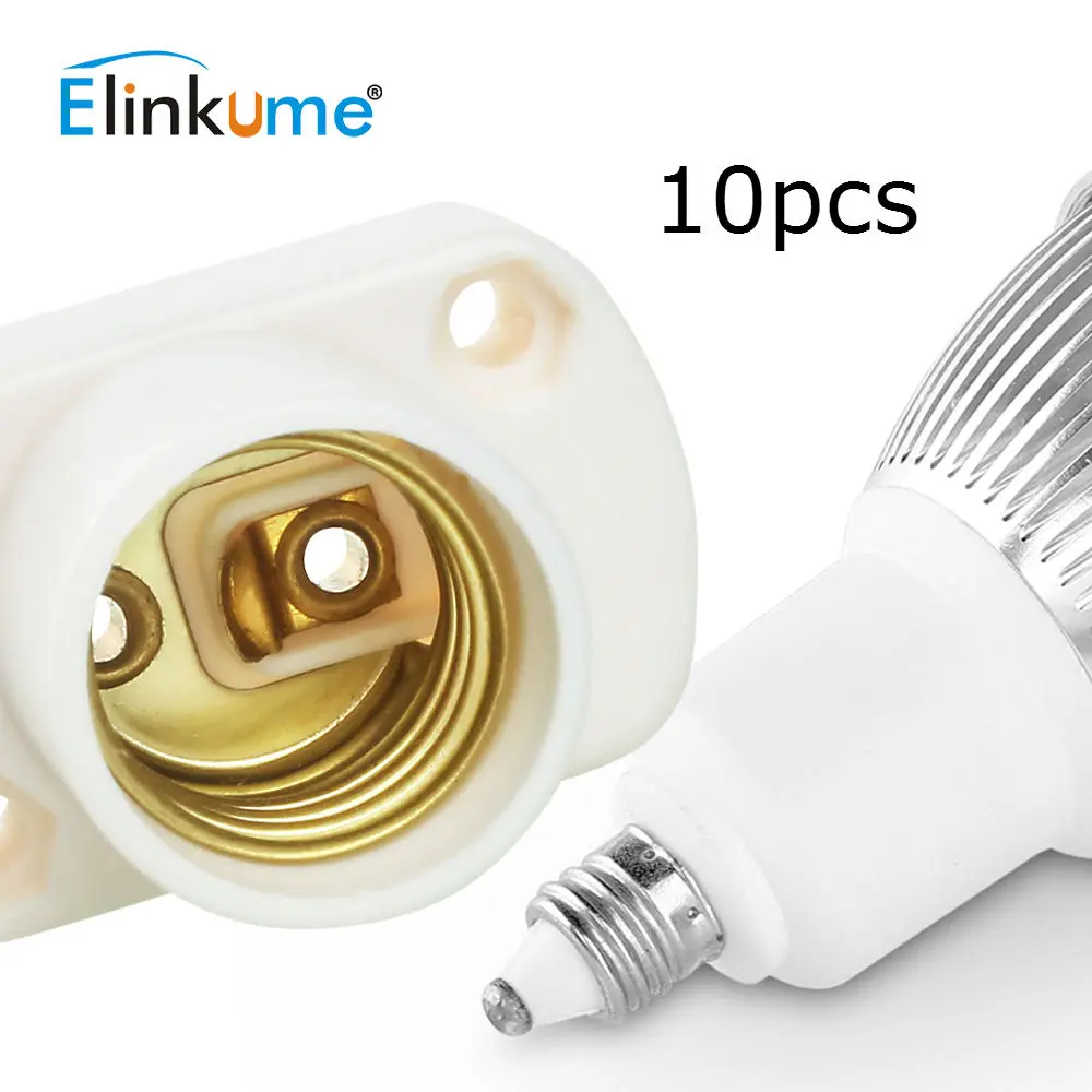 Elinkume 10pcs/lot E17 Lamp Base Lamp Holder Square Head Ceiling