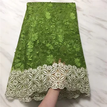 

peach beaded lace fabric nigerian lace fabric 2019 high quality lace bridal wedding tulle lace material with pearls for dress