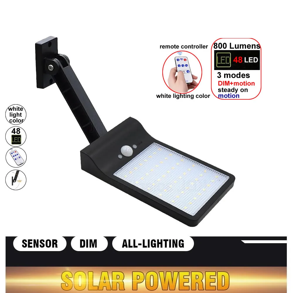 

remote control 48 LED Solar Light Three Modes Outdoor g Flood Led Spotlight rotable spotlight floodlight