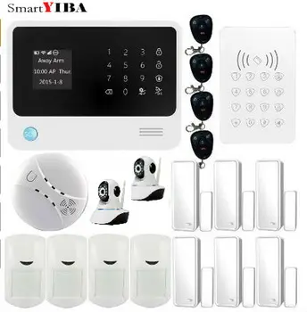 

SmartYIBA WiFi GSM GPRS SMS Alarm Kits+ Network IP Camera+ RFID Keypad+Smoke Sensor+Door Open Alarm+Infared PIR Alarm System
