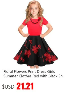 Классическое винтажное платье с поясом для девочек; летнее хлопковое элегантное платье принцессы в горошек; Детские праздничные свадебные платья; Одежда для девочек; цвет красный, черный