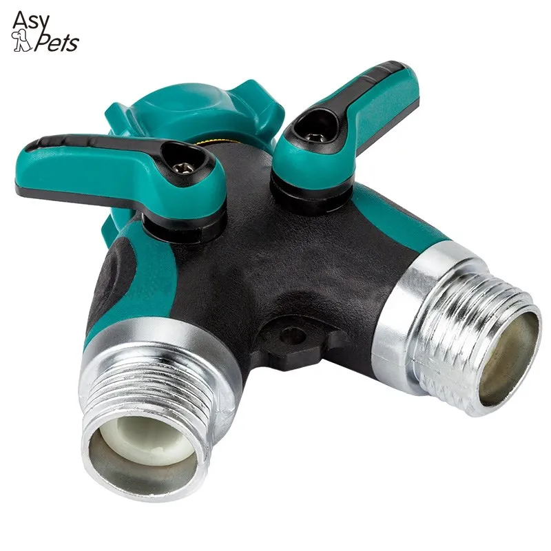 AsyPets 2 Way Garden Hose Splitter Zinc Alloy Hose