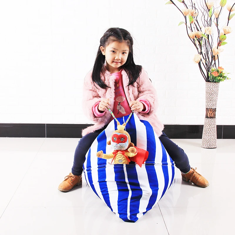 الإبداعية الحديثة الأطفال السرير محشوة الحيوان قماش تخزين الفول حقيبة كرسي المحمولة الاطفال Capicity كبير الملابس لعبة الماس أكياس