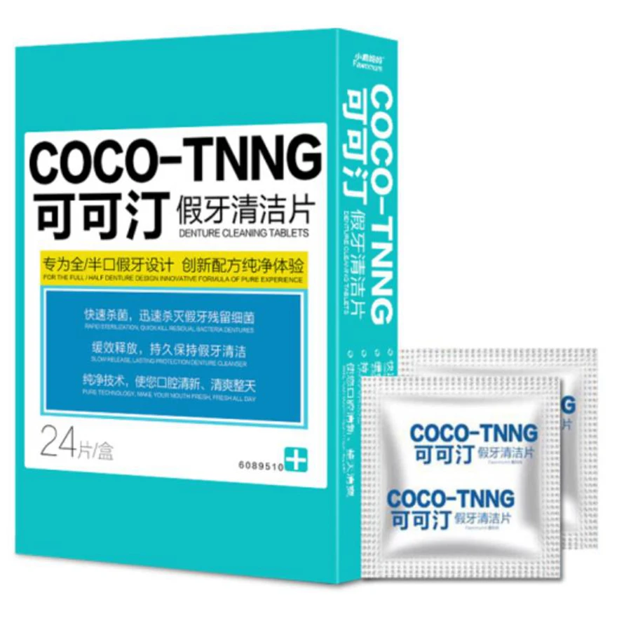 

Denture Cleaning Tablets 360 Degrees Deep Clean 24 Tab Anti-bacteria Sterilizing Dentures Whitening Effervescent Oral Tablets
