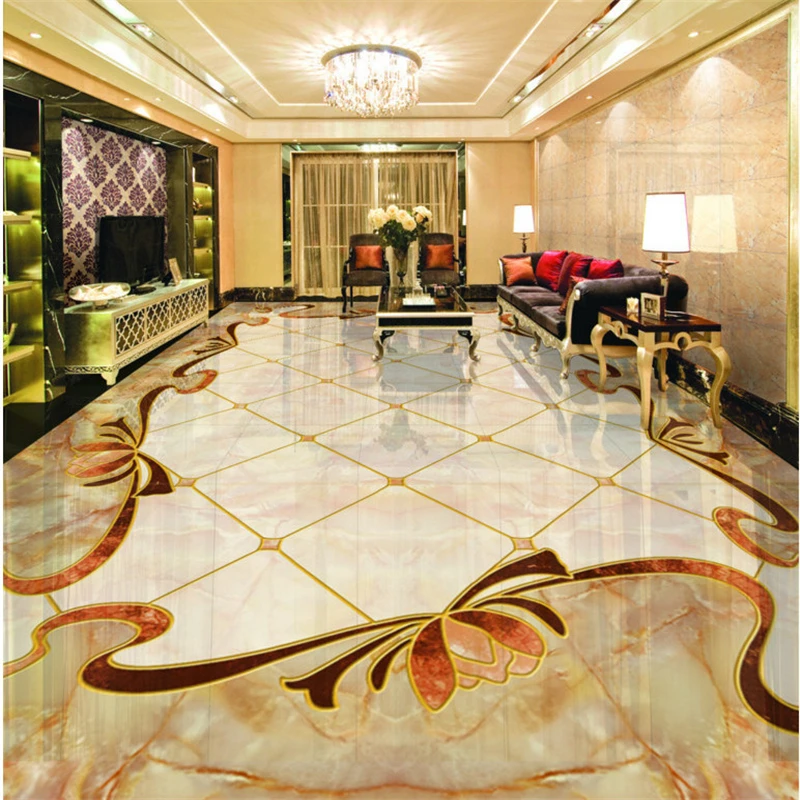 beibehang Custom floor waterproof wallpaper simple European carpet
parquet European style ceiling decoration