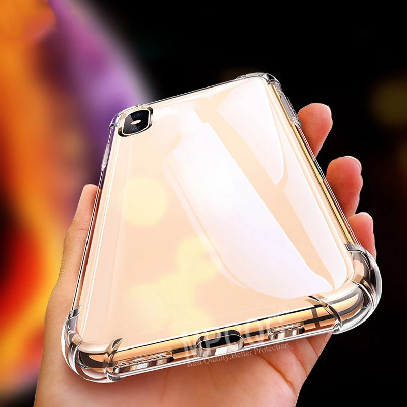 Силиконовый чехол для телефона iPhone X XS XR Max 8 7 Plus 6 6S 5 5S роскошный противоударный