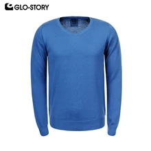 GLO-STORY Для мужчин классический свитер с v-образным вырезом свитера Для мужчин тянуть мужской свитер Топы MMY-7196