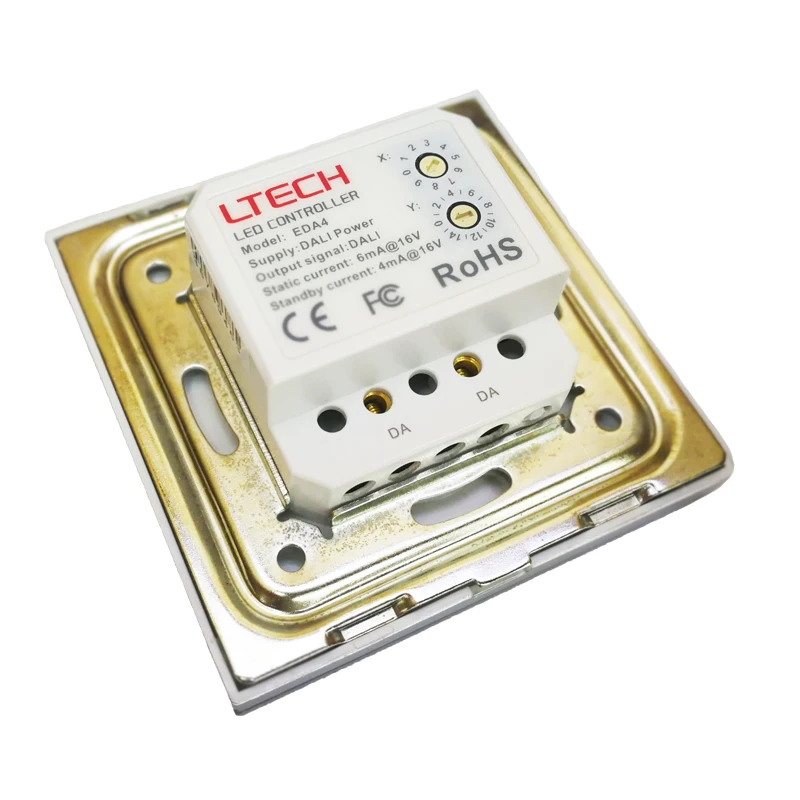  New EDA4 Dali Led dimmer 4 Channel Dali Led Controller On/Off Switch Wall Mount Touch Panel Dimmer  - 32881161547
