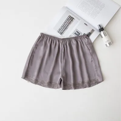 2pcs grey Сексуальные кружевные женские Мягкие Бесшовные плотные трусы Горячая лето под юбку шорты модал дышащий шелк светло-голубого цвета Короткие штаны Новые 2 шт - Цвет: 2pcs grey