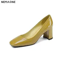 2019 Genuine Leather Large Size 34-41 Fashion Sexy Pumps Lady Solid slip-on Shoes Woman Spring Women Party Wedding