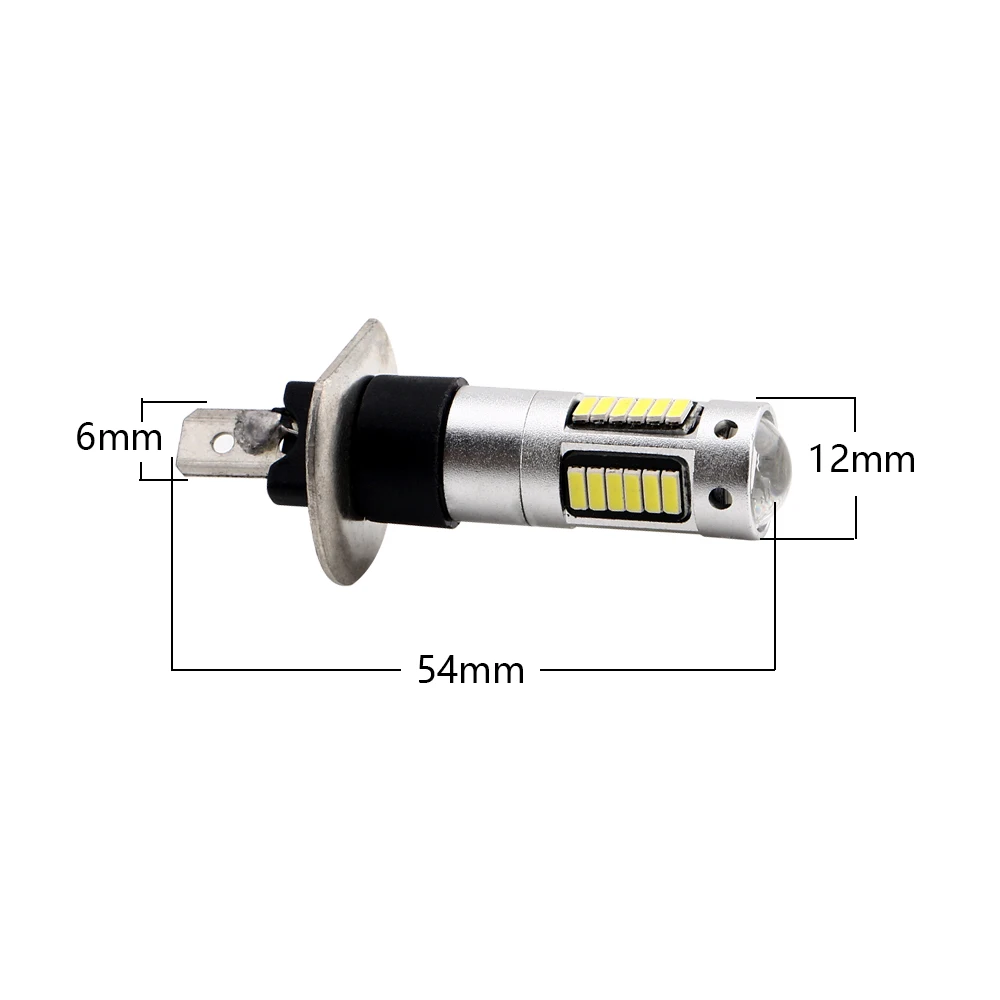 YM E-Bright 20 шт. светодиодный противотуманный светильник, Налобные фонарики H1 H3 4014 30 для SMD стайлинга автомобиля, противотуманная фара, головной светильник 12 В постоянного тока, белый, 600 люменов, неполярность