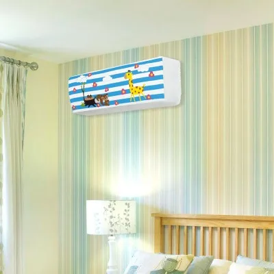 

BF040 Elastic full package hanging type air conditioner cover cartoon pattern elastic fabric air conditioner dust cover 90*32*30