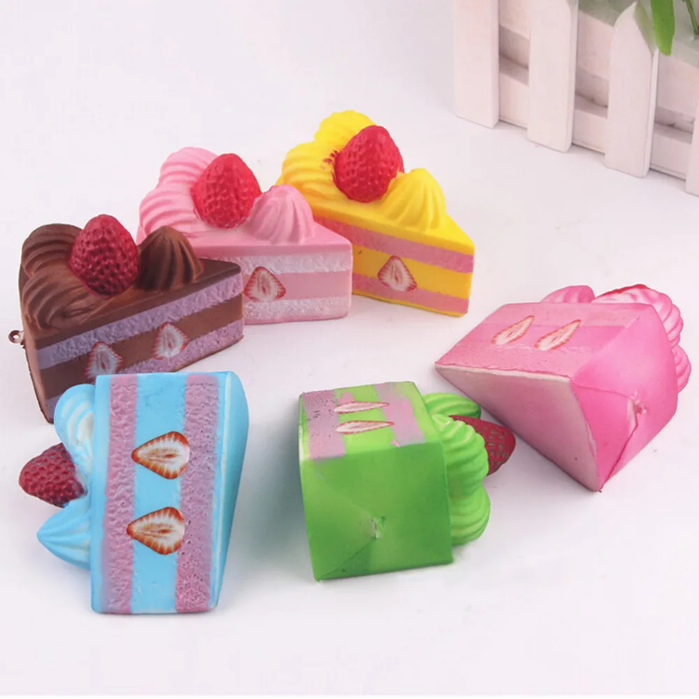 

Kawaii Squishy Slow Rising Strawberry Cake Jumbo Bag Accessories &Ornament Stretchy Fun Gift Cute Sweet Cream Scented Kids Toy