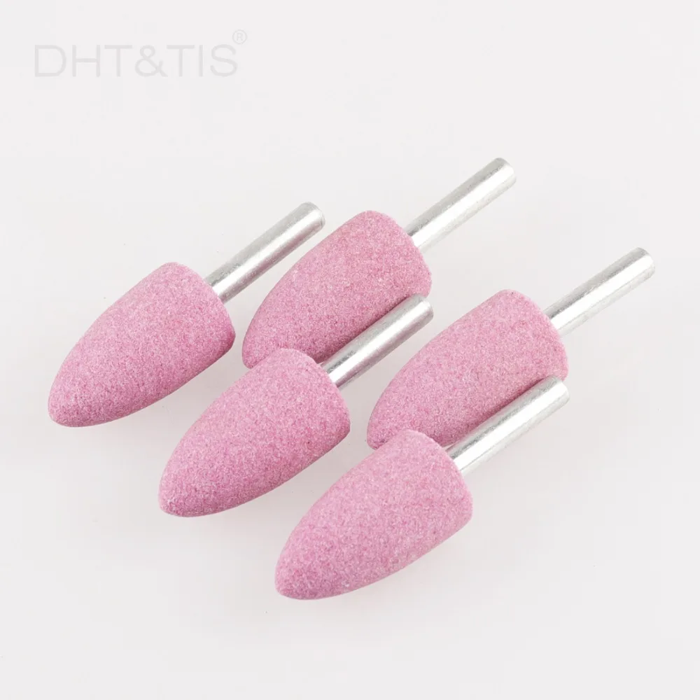DHT&TIS 5pcs OD20 Taper Abrasive Stone Points Mounted Grinding Stone