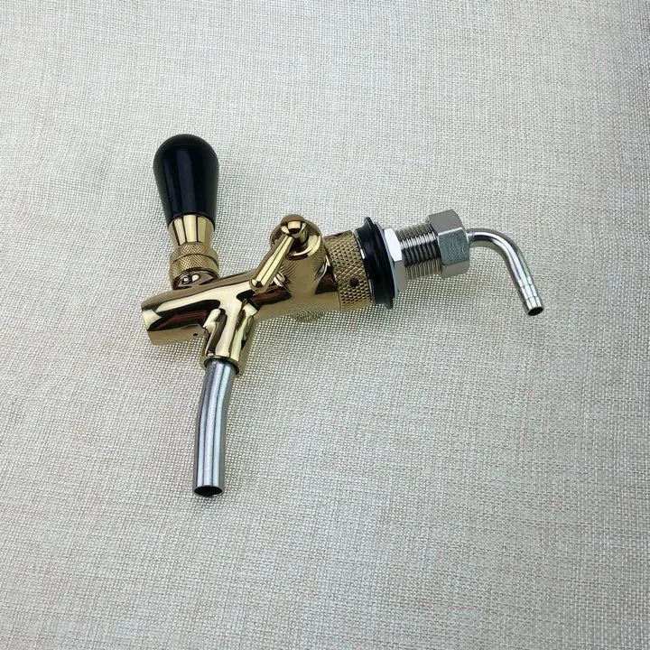 Stainless steel Golden Adjustable Draft Beer Faucet G5/8 Shank Chrome