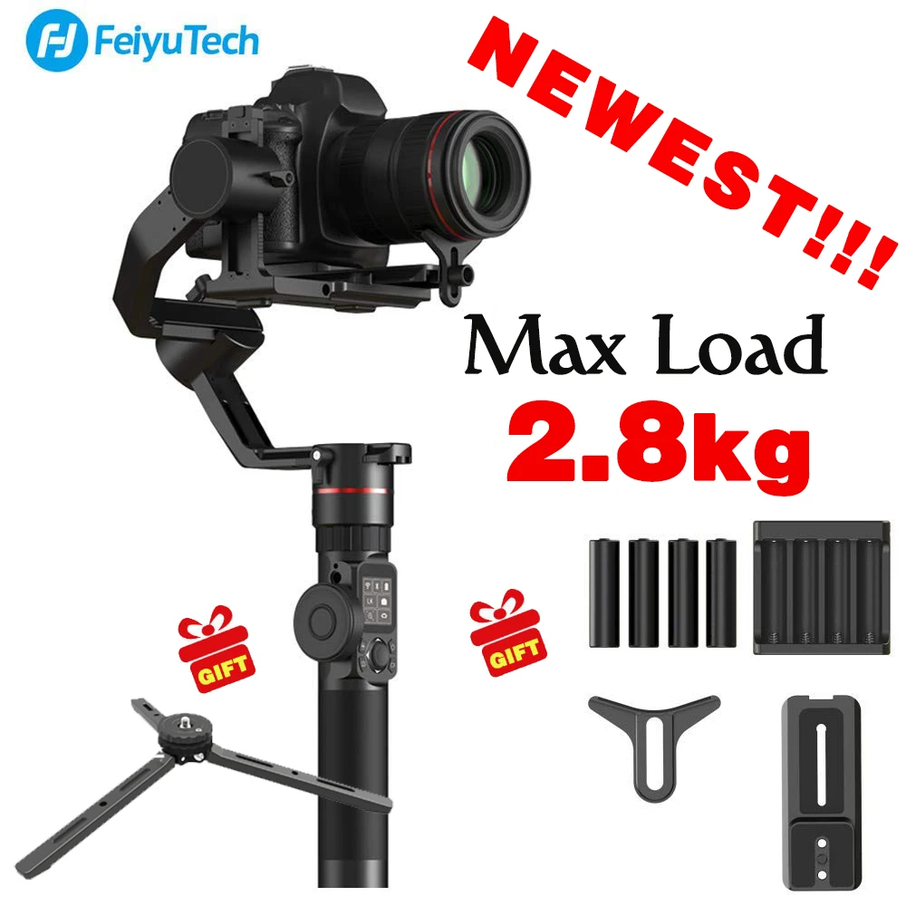 

2018 NEWEST FeiyuTech Feiyu AK2000 3 Axis Handled Gimbal Stabilizer forNIKON SONY CANON DSLR Camera 2.8kg load pk zhiyun crane 2